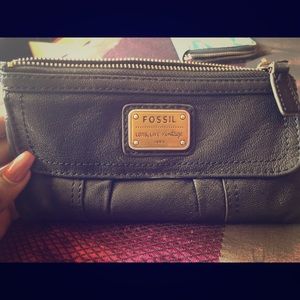 Black multi compartment wallet